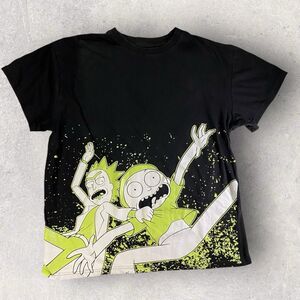 Rick and Morty Portal Jump Graphic T-Shirt Adult Swim Blacksz XL Blacklight
